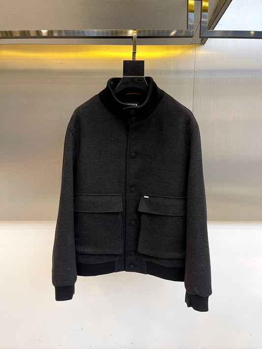 Zegna Stand Collar Minimalist Jacket – 25SS